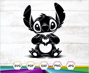 Ohana Stitch SVG PNG DXF JPG PDF | Heart Hands Design for Cricut, Sublimation &amp; Stickers