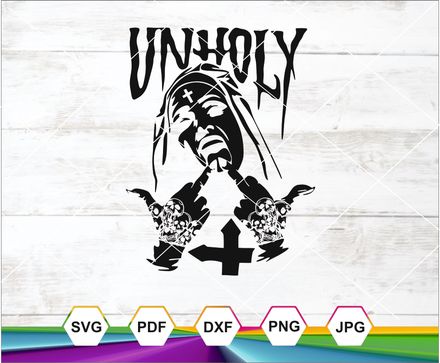 Nun Middle Finger Shirt Design, Funny Sarcastic Gift Unholy Nun Png File, Cricut cut file, Digital