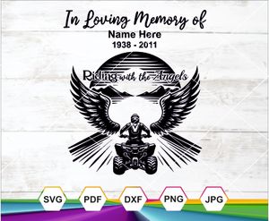 In Loving Memory, ATV Rider memorial, Fallen Rider, Riding With The Angels, Biker Tribute