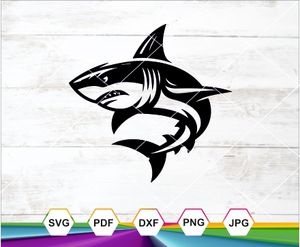 Fierce Shark SVG PNG DXF JPG PDF – Bold Ocean Predator Design for Cricut, Sublimation &amp; Shirts
