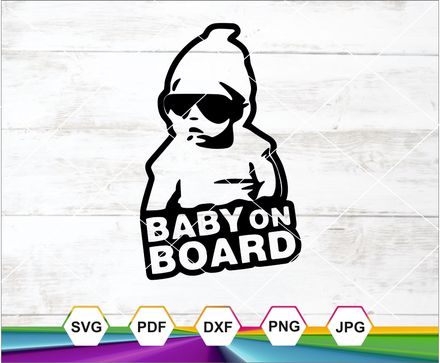 Baby in Car Svg, Baby on Board Svg, Car stickers Digital Download Cricut cut file, Silhouette Cameo 