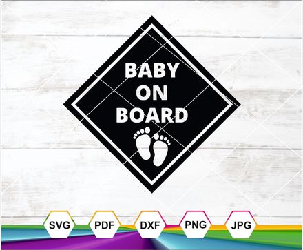Baby in Car Svg, Baby on Board Svg, Car stickers Digital Download Cricut cut file, Silhouette Cameo 