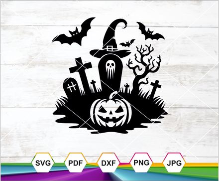 Halloween SVG, Nightmare SVG, Scary svg, Pumpkin Svg, Bats Svg, Candy Svg, Cut file, Instant downloa