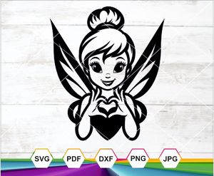 Cute Fairy Bell SVG PNG DXF JPG PDF | Heart Hands Design for Cricut, Sublimation &amp; Stickers