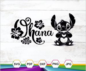 Ohana Stitch SVG PNG DXF JPG PDF | Heart Hands Cut File for Cricut &amp; Sublimation Crafts