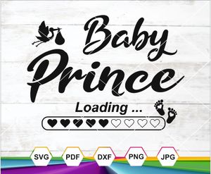 Baby Prince Loading SVG PNG DXF JPG PDF – Pregnancy Reveal &amp; Baby Shower Cricut File