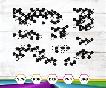 Honeycomb pattern svg, Seamless hexagons, Honeycomb texture stickers decals, Car sticker wrap