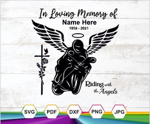 In Loving Memory, Biker memorial, Fallen Biker, Riding With The Angels, Biker Tribute, Biker salute