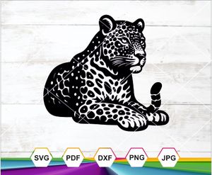 Leopard SVG PNG DXF JPG PDF for Cricut, Silhouette Cameo, Sublimation &amp; Wildlife T-Shirts