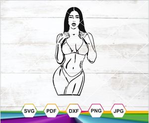 Sexy Bikini Woman SVG PNG DXF JPG PDF – Summer Silhouette for Cricut, Sublimation &amp; Shirts