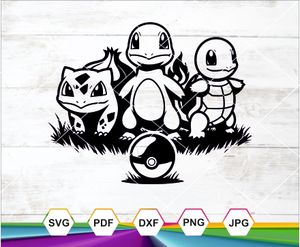 Pokemon Svg, Pikachu Svg, Bulbasaur Svg, Squirtle Svg, Cut file Svg, Pokemon Characters, Pokemon