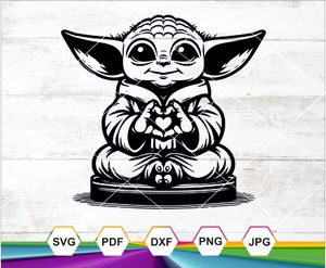 Baby Yoda Svg, Grogu Svg, Yoda Clipart, Baby Yoda Clipart, Baby Yoda Png Cricut cut file, Digital