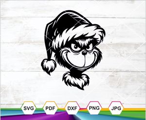 Grinch SVG PNG DXF | Mischievous Christmas Digital Art | Cricut CNC Printable File Download