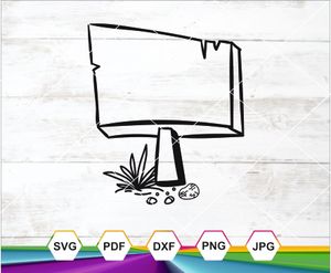 Blank Wooden Sign SVG PNG JPG DXF PDF – Rustic Desert Clipart for Cricut &amp; Sublimation Crafts