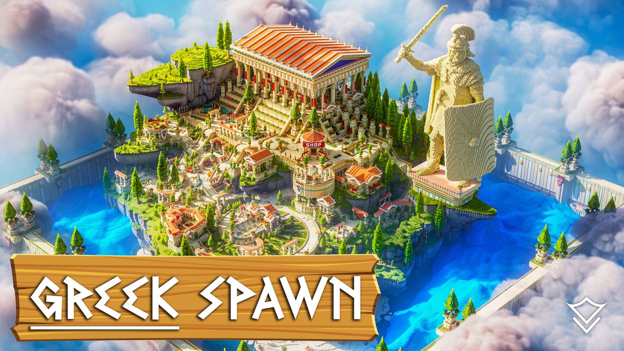 GREEK SPAWN - Minecraft Spawn, Lobby, Hub, & Minigames Map by Varuna