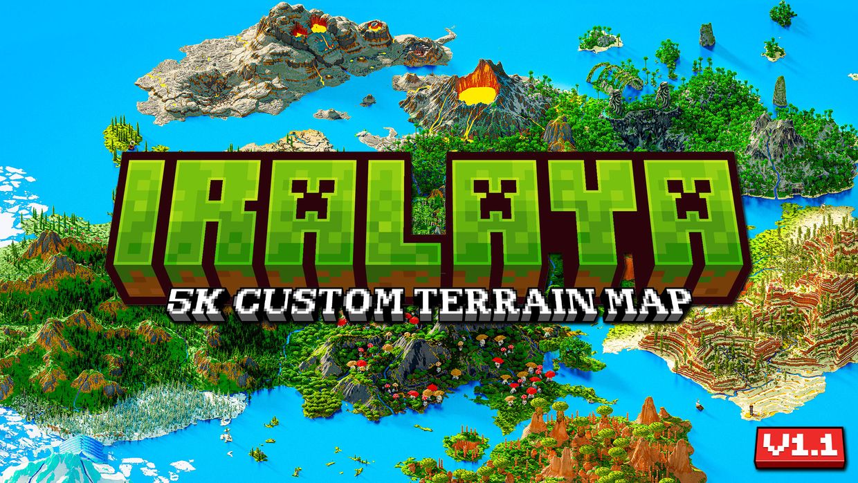 [Terrain] IRALAYA 1.1 — Custom 5K Minecraft Terrain Map | RPG | by Varuna