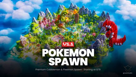 POKEMON SPAWN - Minecraft Pixelmon &amp; Cobblemon Spawn, Lobby, Hub, &amp; Minigames Map by Varuna