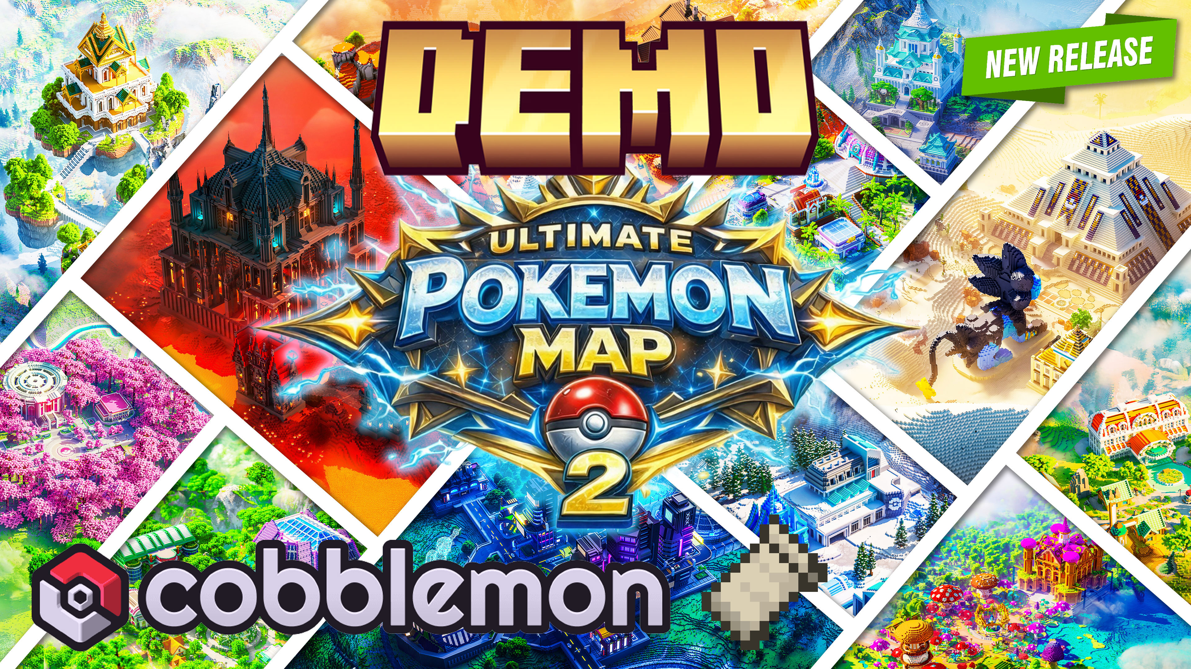 DEMO] ULTIMATE POKEMON MAP 2 - Cobblemon Adventure Map with NPCs