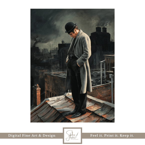 Der letzte Gedanke – Digitales Kunstbild im Film Noir Stil