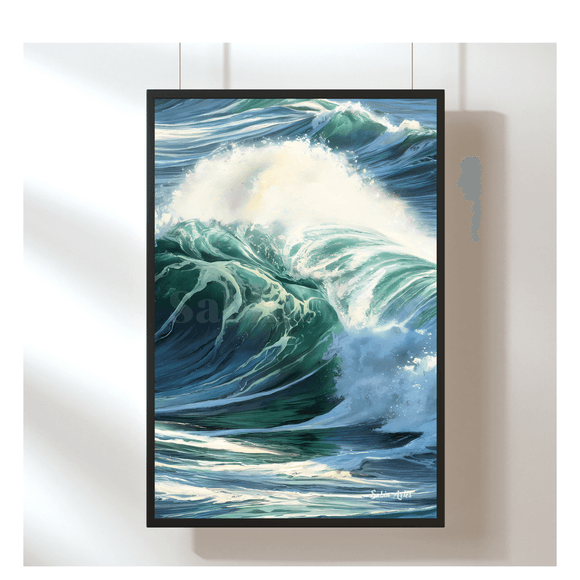 Majestätische Wellenkunst – Digitales Meeresbild mit kraftvoller Ozeanwelle | Sabin Artes