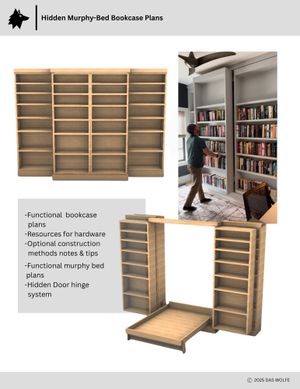 Hidden Murphy-Bed Bookcase Plans 