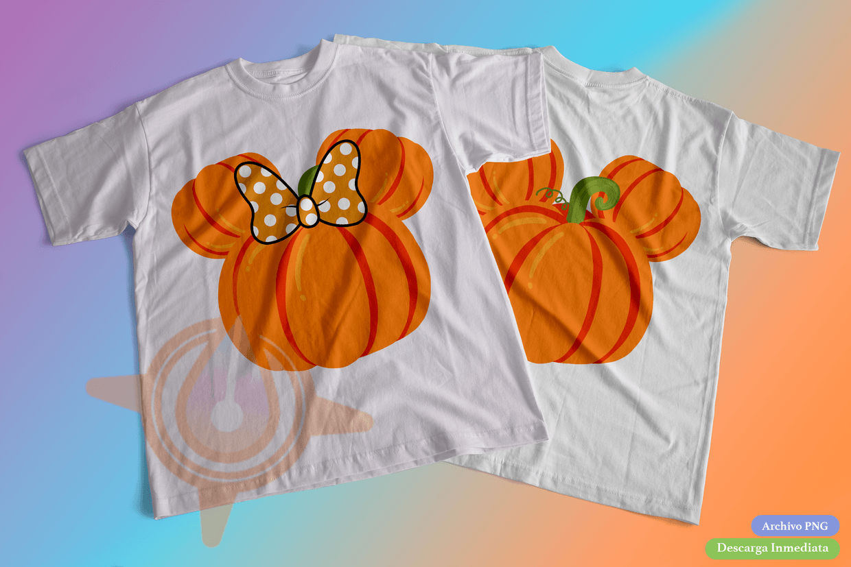 Calabaza de Minnie y Mickey  - Archivo PNG