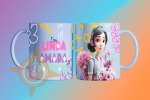 Eres Linda, Amada y Poderosa - Plantilla de Tazas