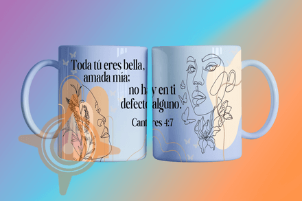 Cantares 4:7 - Plantilla de Tazas