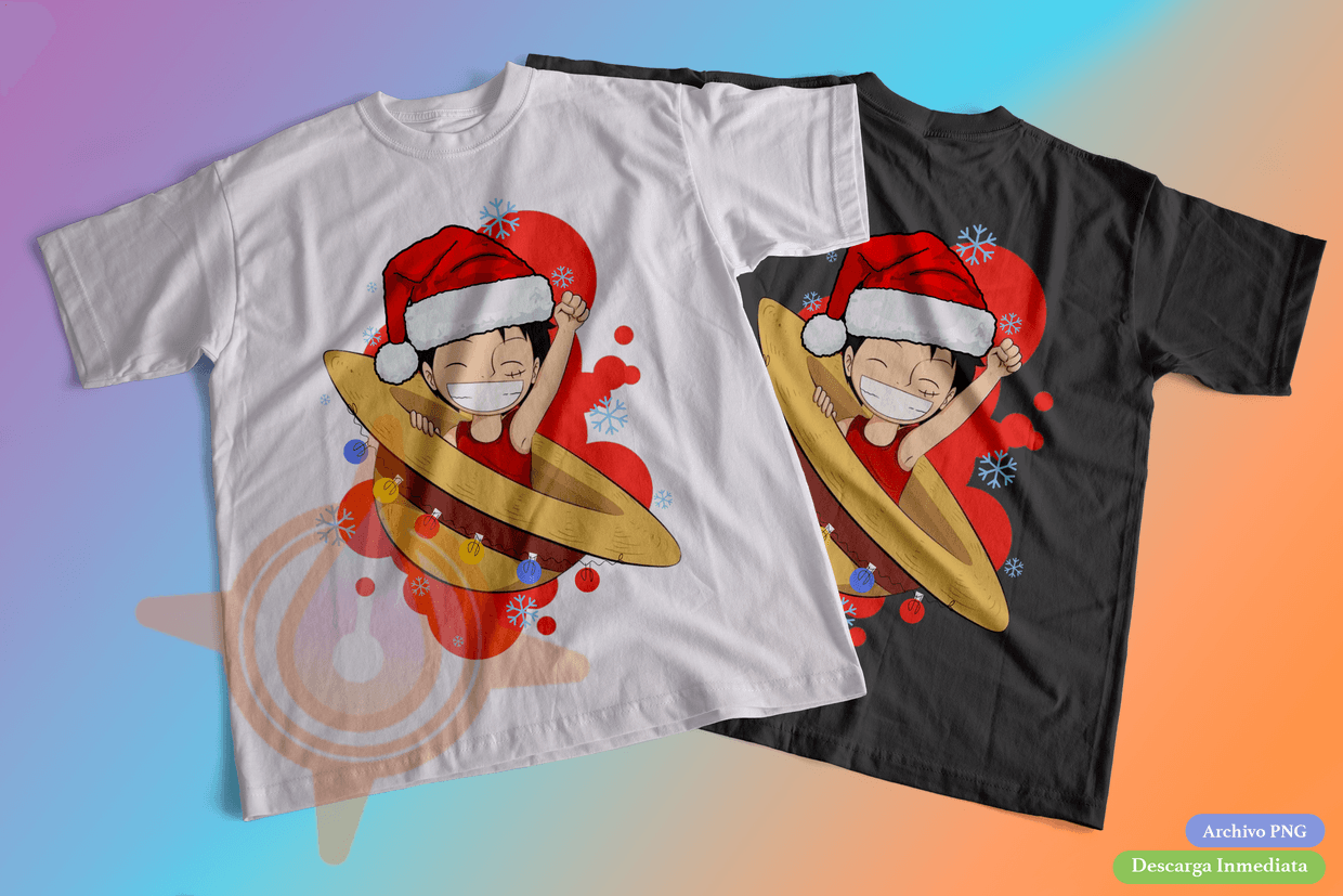 Luffy Navideño - Archivo PNG