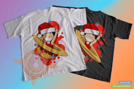 Luffy Navideño - Archivo PNG
