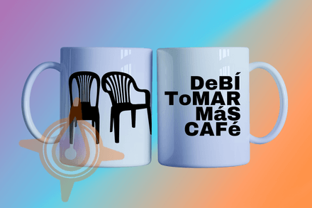 Debi Tomar Mas Cafe - Plantilla de Taza
