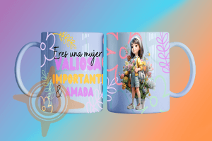 Valiosa, Importante y Amada - Plantilla de Tazas