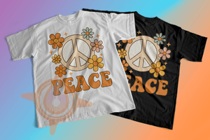 Peace Groovy y Retro - Archivo PNG