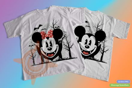 Dracula Minnie y Mickey  - Archivo PNG