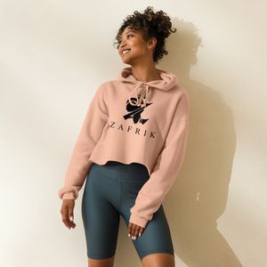 Zafrik Women&#x27;s Cropped Hoodie Black logo