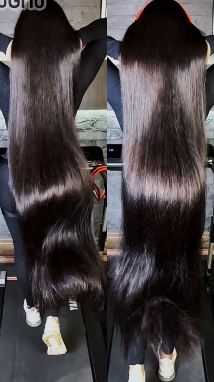 Loose hair treadmill 9 minutes 