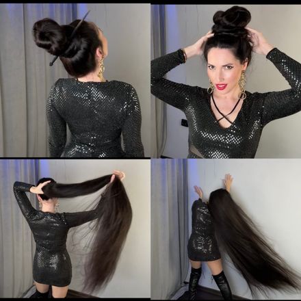 Hair show Hair play Bun drop Dancing 17 minutes 