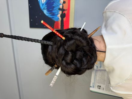 Back to School. Rapunzel Teacher - Buns 16 minutes 