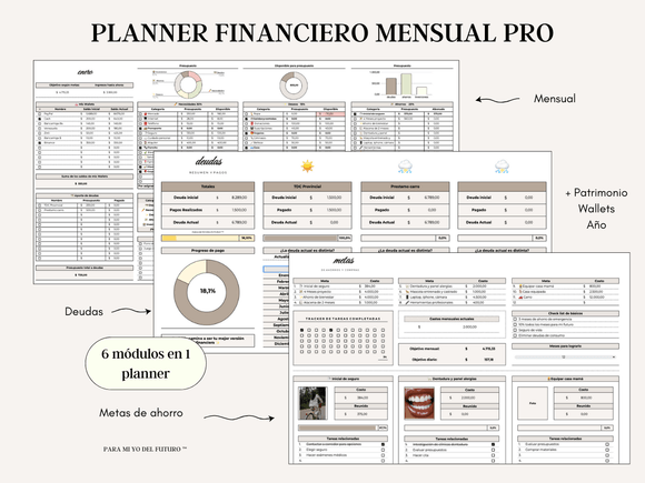 Planner Financiero Mensual PRO