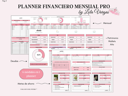 Planner Financiero Mensual PRO by Lola Vargas