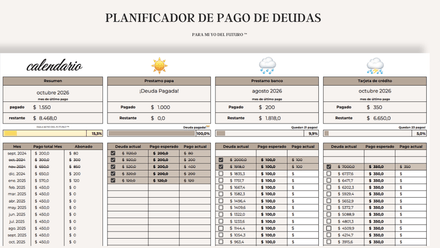 Planner Pago de Deudas