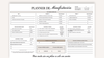 Planner de Manifestación