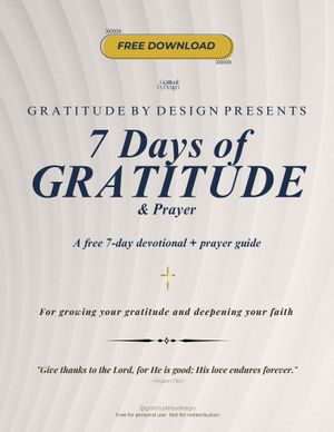 7-Day Gratitude Prayer Guide - Free Christian Devotional PDF