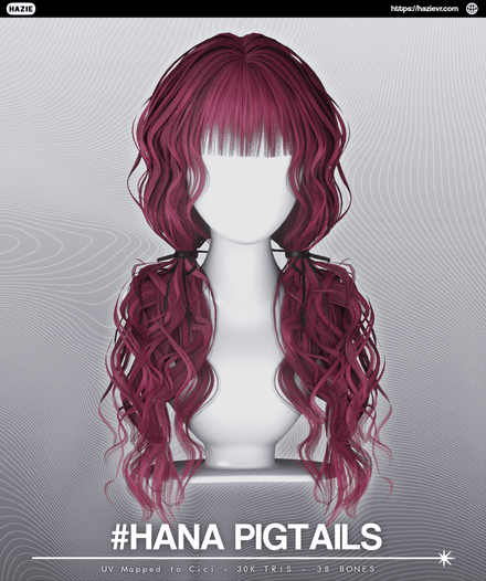 「 Hana Pigtails 」3D Hair 
