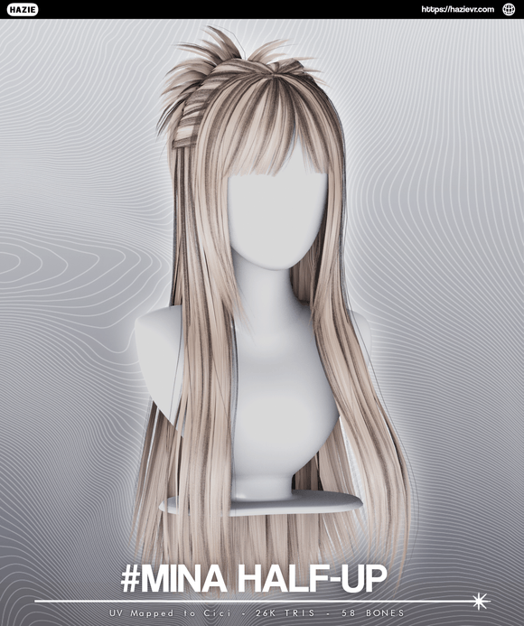 Mina Halfup - 3D Hair