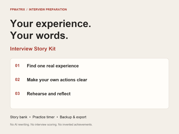 Interview Story Kit — STAR Stories &amp; Rehearsal Planner