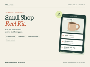 Small Shop Reel Kit - Scripts &amp; Offline Planner