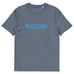 POOLSIDE - Light Blue Lettering - Unisex Organic Cotton T-Shirt | Stanley/Stella STTU169