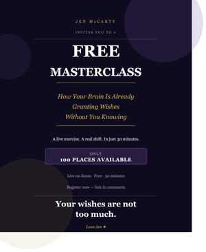 How Your Brain Is Already Granting Wishes Without You Knowing masterclass