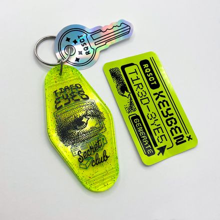 Tired Eyes Secret Club Keychain